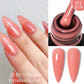 MEET ACROSS 7ml Rubber Base Gel Glitter Nude Pink White 2 In 1 Gel Nail Polish Nail Art Varnish For Nails Winter Autumn Manicure
