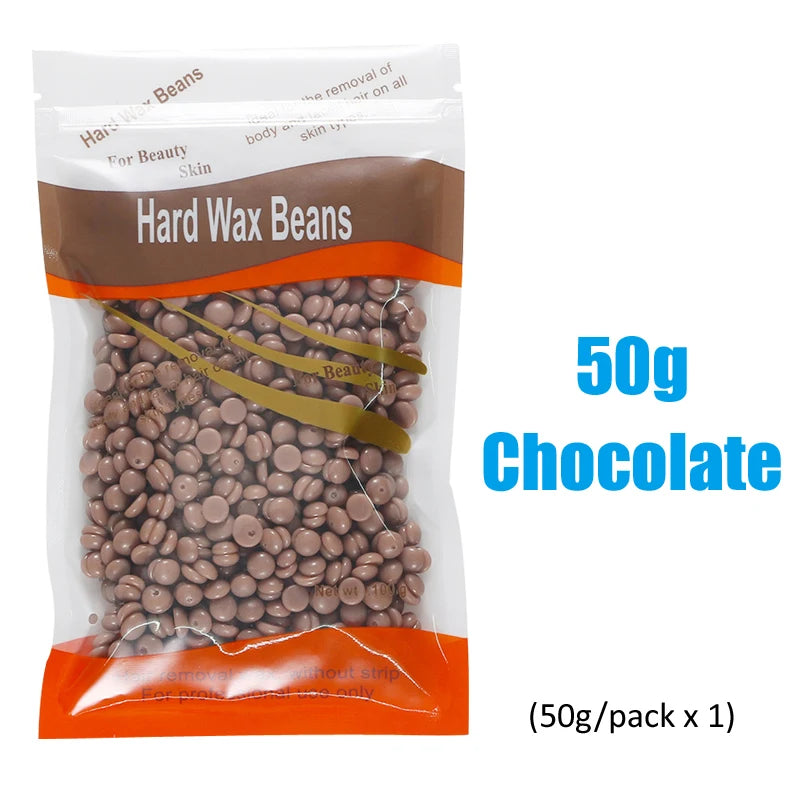 50g Brazilian Hard Waxing Wax Beans Fast Waxing Machine Hot Film Painless For Body Hairs Removal Beans Unisex Hair Removal
