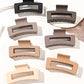 7 Pcs Big Hair Claw Clips 3.4" Non-slip Big Square Matte for Women Girls, Strong Hold Banana Clips for Thick Thin Hair