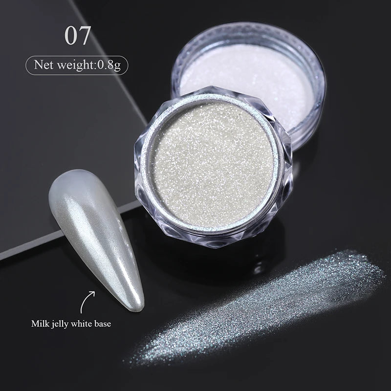 1Box Nail Metal Glitter Powder Metallic Colorful Dust Metal Effect Nail Glitter Gold Nail Art UV Gel Polish Flakes Dust