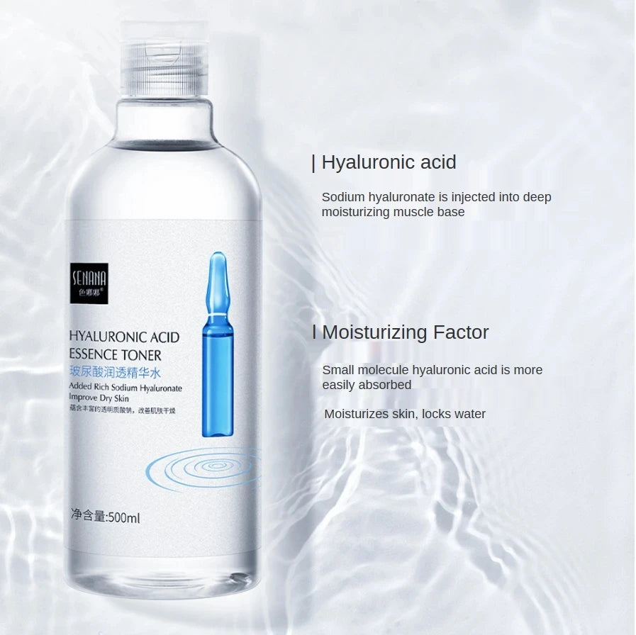 500ml Large Capacity Essence Water Niacinamide Improve Dull Hyaluronic Acid Moisturize Dry Skin Facial Beauty Care Toner