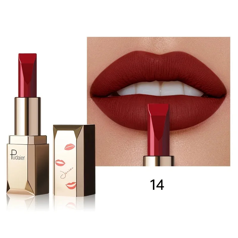 Matte Velvet Lipstick, Waterproof Long Lasting Lip Color, Sweat Resistant Silky Lip Makeup Gift for Women