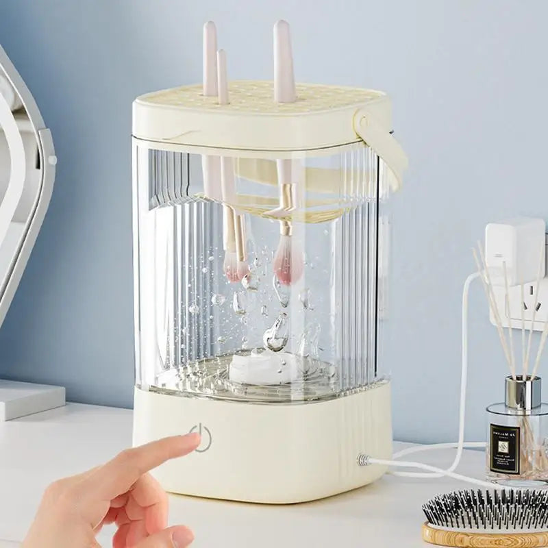 Makeup Brush Cleaner Machine USB Brush Quick Drying Cleaning Storage IP65 Waterproof 7000 Rpm Makeup Cleaner For Brushes Cleaner