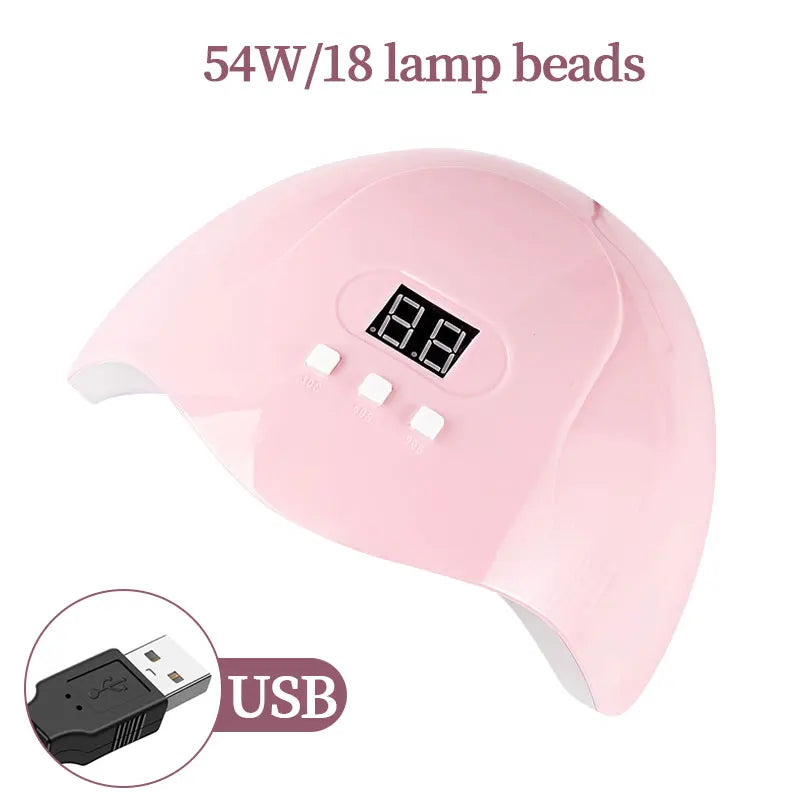 LINMANDA Professional Nail Lamp with 3 Timer Presets Auto Sensor Gel Polish Nail Dryer Curing Lamps for Manicure Home and Salon