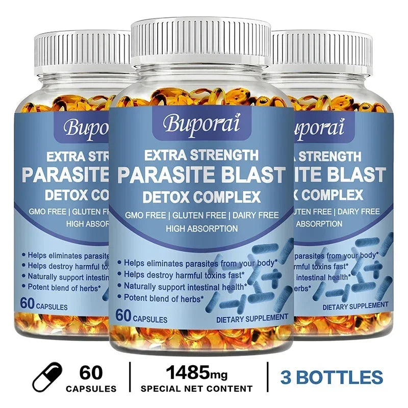 Parasite Blast Detox Complex - Eliminate Parasites, Cleanse The Intestines, and Improve Digestion