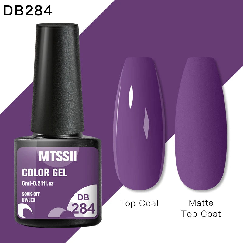 Mtssii 6ML Reflective Gel Nail Polish Shiny 14 Colors Semi-permanent UV Gel varnish Hybrid Nail Polish for Nail Art Manicure