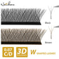 NATUHANA 3D W-shaped Eyelash Extensions Premade Volume Fans W Shape Lashes Natural Soft False Eyelashes for Makeup