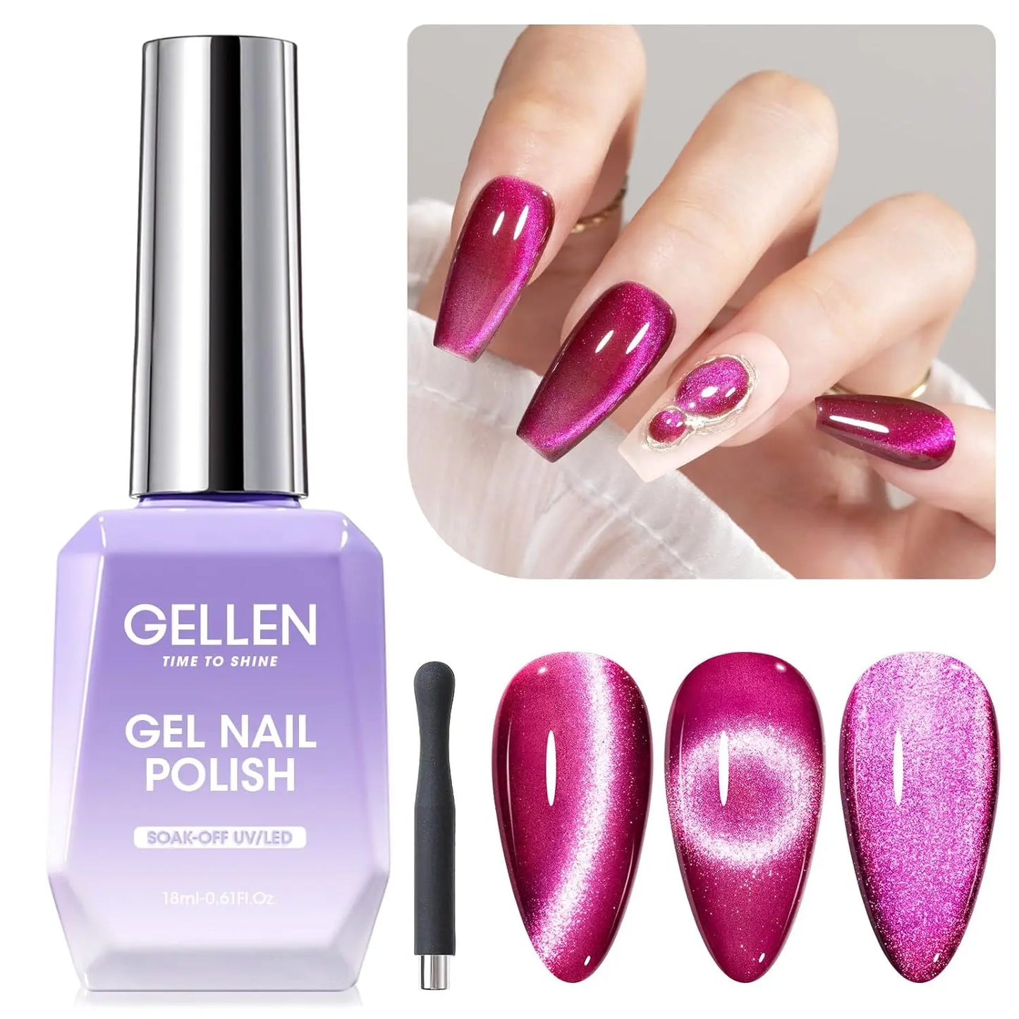 GELLEN Nail Gel Top Coat 18ML Large Bottle Ultra Gloss Superior Shiny Nails Polish Finish Long Lasting Glossy Manicure Art DIY