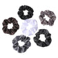6-Piece Women's Pure Color Satin Large Scrunchie Daily Simple Atmospheric Set