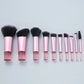 10pcs Mini Makeup Brush Set Powder Eyeshadow Foundation Blush Blender Concealer Beauty Makeup Tools Brush Professional Supplies