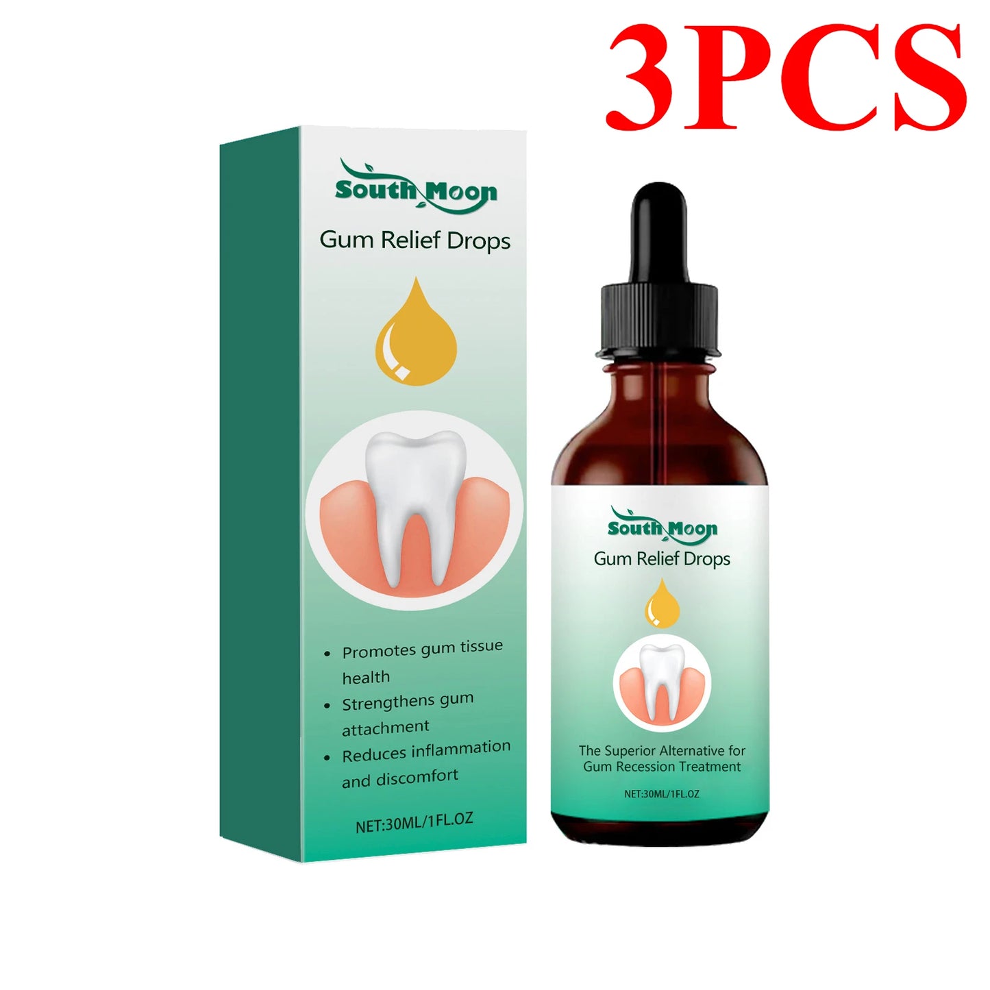 Gum Repair Drops Relieve Receding Gingival Swelling Gum Cleaning Care Oral Periodontal Hygiene Remove Yellow Remove Stain