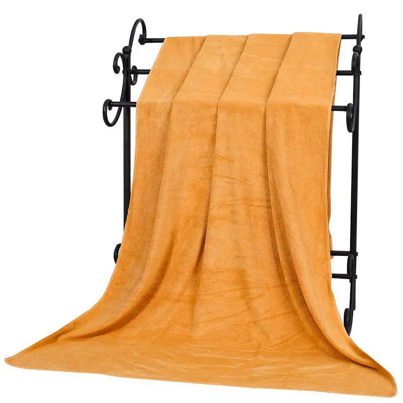 Large thick microfiber bath towel absorbent and quick-drying swimming fitness sports beauty salon towel Beach towel