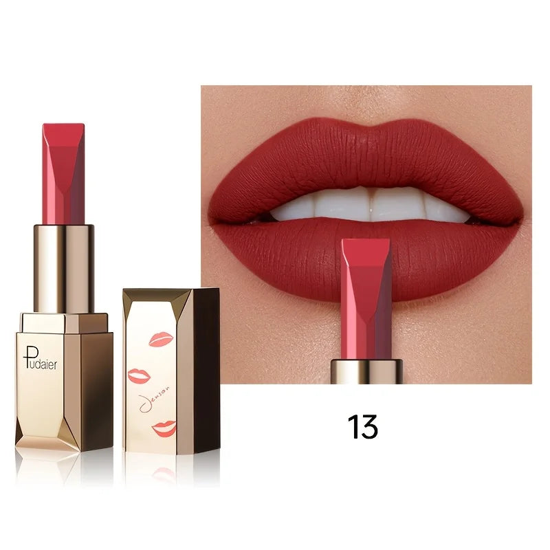 Matte Velvet Lipstick, Waterproof Long Lasting Lip Color, Sweat Resistant Silky Lip Makeup Gift for Women
