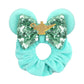 Disney Mouse Ears Velvet Scrunchies Hairband Women Elastic Ponytail Holder Girls Sequin Bow 2023 Kids Party DIY Hair Accessories