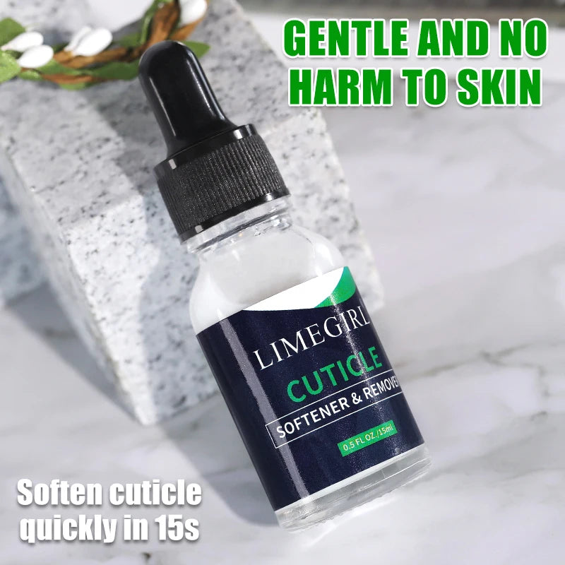 LIMEGIRL 15ml Nail Care Cuticle Regenerating Oil Preventative Nail Polish Softener for Dead Skin Gel Manicure Care Tool