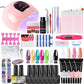 Limegirl Nail Set Nail Gel Tools Kit 54W Nail Lamp 18/12/7 Colors UV Gel Nail Polish Kit Contains Nail Drill Machine Nail Kit