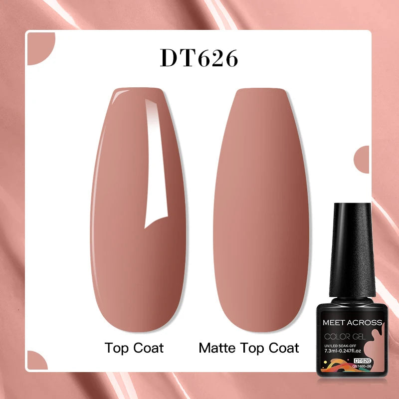 MEET ACROSS 7ml Golden Cat Magnetic Gel Nail Polish Dark Brown Red Green Christmas Nail Art Varnish Winter Autumn For Nails