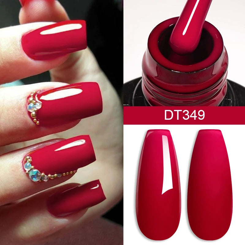 MEET ACROSS 7ml Eggshell Thermal Gel Nail Polish Temperature Changing Gradient Nail Art Varnish Winter Soak Off Gel For Nails