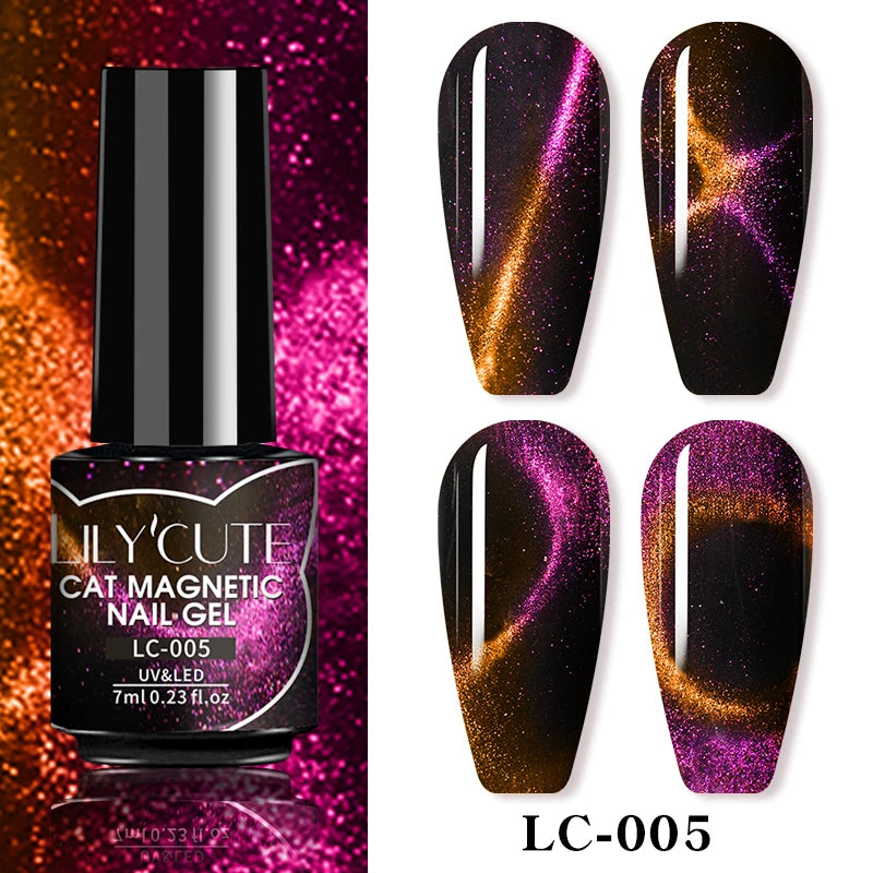 LILYCUTE Thermal Nail Gel Polish 3 Layers Temperature Shiny Color Changing Series Semi Permanent  Soak Off UV Nail Gels Polish