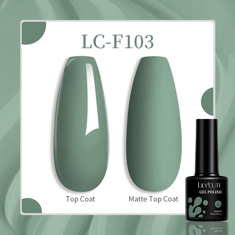 LILYCUTE 7ML Eggshell Gel Nail Polish White Black Material Semi Permanent Autumn Varnish With Any Color Gel Soak Off UV Manicure