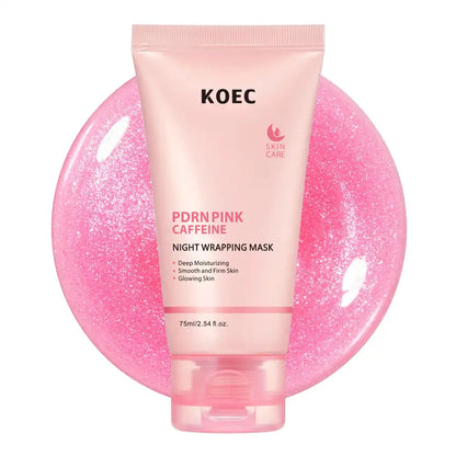 75ml KOEC PDRN Pink Caffein Night Wrapping Peel Off Facial Mask Moisturizing Firming Glowing Revitalizing Collagen Niacinamide