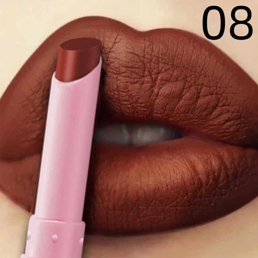 15 Color Cigarette Velvet Matte Waterproof Lipstick Long-lasting Lip Gloss Lip Makeup  Red Brown Pink Lip Liner Pen  Lip Tint