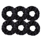 6-Piece Women's Pure Color Satin Large Scrunchie Daily Simple Atmospheric Set