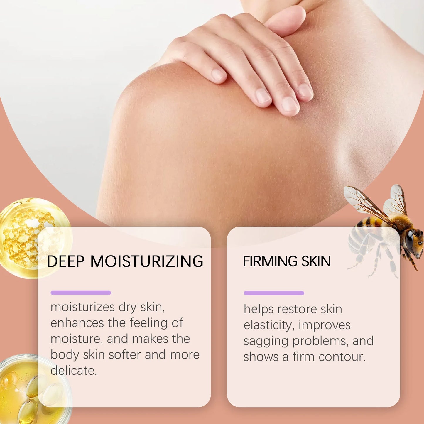 Bee Venom Body Firming Lotion Anti Sagging Skin Reduce Fine Lines Anti Cellulite Brightening Moisturizing Tighten Lifting Cream
