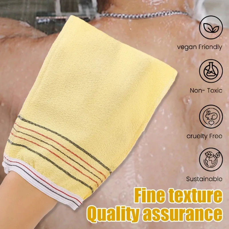 Exfoliating Washcloth Asian Exfoliating Bath Gloves Body Scrub Towel Cleaning Peeling SPA Shower Foam Body Massage