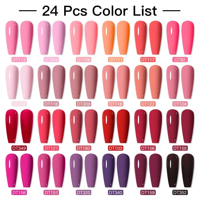 140/160pcs Colorful Gel Nail Polish Set Nail  Art Semi-permanent Varnish Soak Off Uv LED Gel Professional Manicure Set Nails Kit