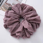 Big Size Chiffon Scrunchies For Muslim Women Custom Elastic Volumizing Oversized Neat stitching Malaysian Bunch Hair Tie