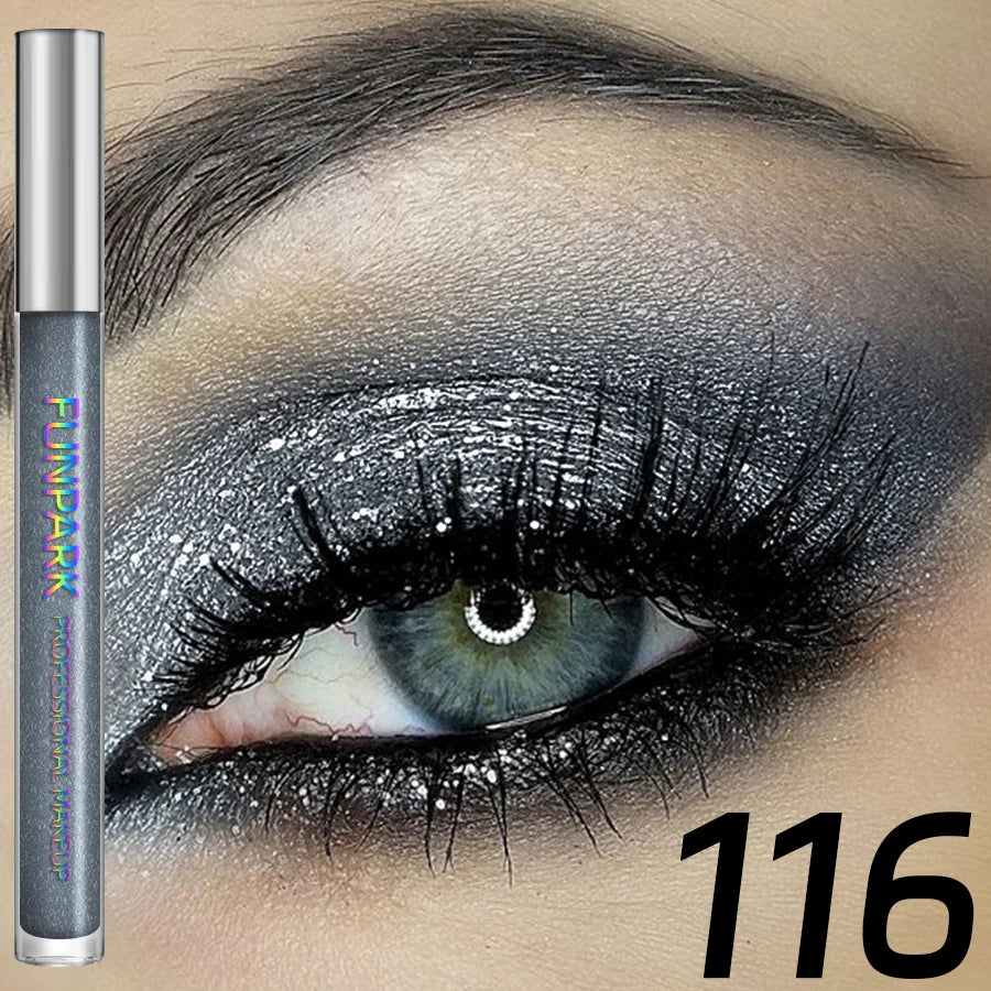 Colorful Liquid Eyeshadow Pink Green Black Diamond Shiny Eye Liner Pen Giltter Eyeshadow Palette Makeup Long Lasting Shimmer