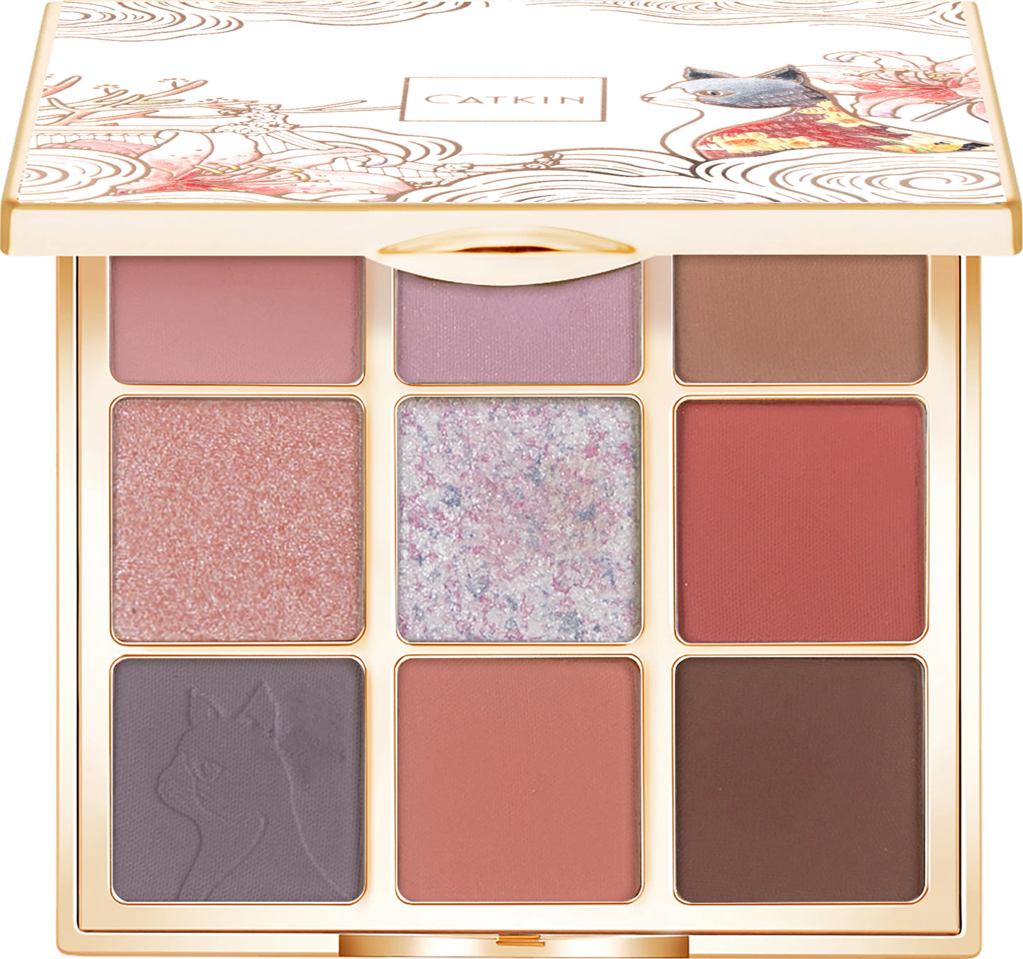 CATKIN Eyeshadow Palette Makeup, Matte Shimmer 9 Colors, Highly Pigmented, Creamy Texture Natural Bronze Neutral