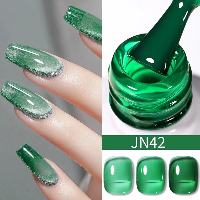 BORN PRETTY 10ml Blood Red Jelly Gel Nail Polish Halloween Nails Art Gel Polish Sheer Translucent Nail Gel for Winter Manicure
