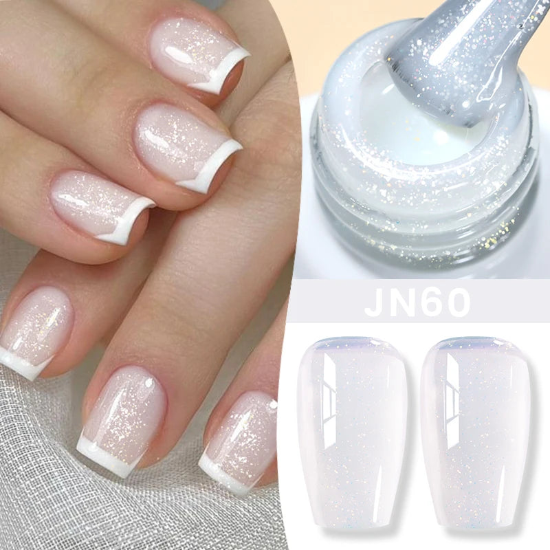 BORN PRETTY 6 in 1 Nail Glue Gel Extra Strong Adhesive for Press on Nails Clear Acrylic Tips Extension Gel Strengthener Gel