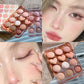 HERORANGE Calculator Love Eyeshadow Palette 12 Colors Matte Pearlescent Glitter Non-Flying Powder Earth Color Eyeshadow
