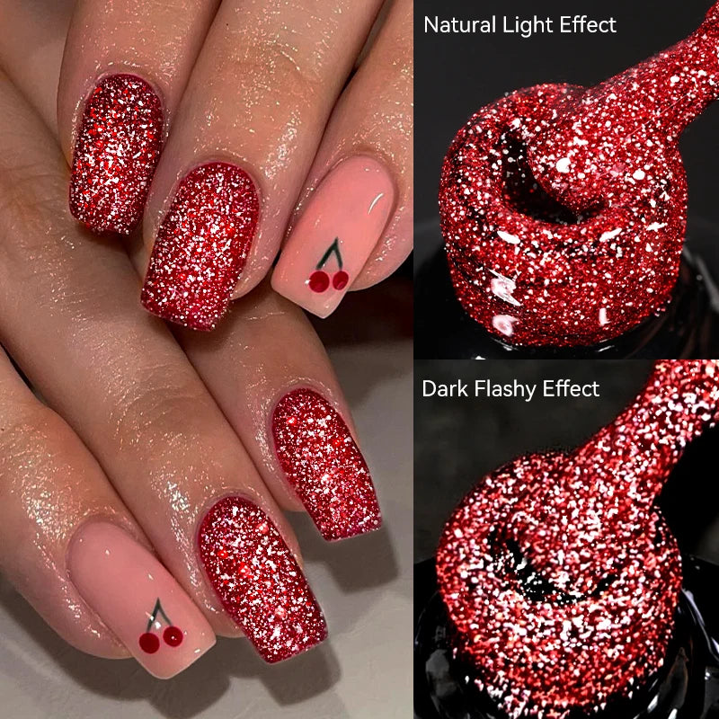 LILYCUTE 5ml Line Art Gel Nail Polish Gold Silver DIY Drawing Gel Reflective Glitter Design Semi Permanent Painting Gel Varnish