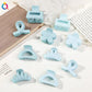 5 Pcs Small Flower Hair Claw Clips for Women Girls,Matte Rectange Jaw Clips,Semicircle Barrettes for Thin Hair