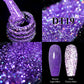 MEET ACROSS 7ml Reflective Glitter Gel Nail Polish Pink Green Purple Sparkling Soak Off UV Gel Polish for Manicure DIY Nail Art