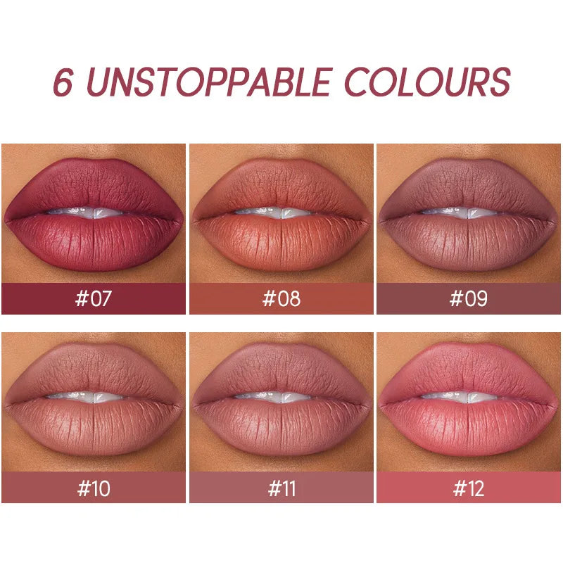 2-in-1 Matte Lipstick & Lip Liner Set – 12 Colors Lip Pencil, High Pigment, Waterproof, Long-Lasting Lipstick for Lips Makeup