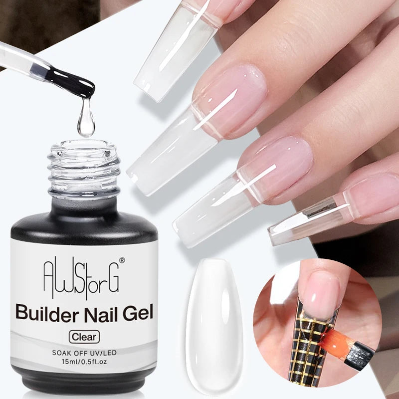 AWStorG 15ML Super Top Coat  Function Gel No Wipe Matte Top Gel Transparent Soak Off  UV LED NailArt Manicure Gel Varnish Primer