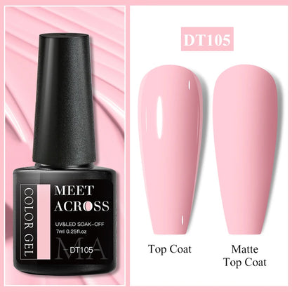 MEET ACROSS 5ml Sliver Metallic Liner Gel Nail Polish Super Bright Mirror Effect Painting Drawing Line Graffiti Stripe Nail Art