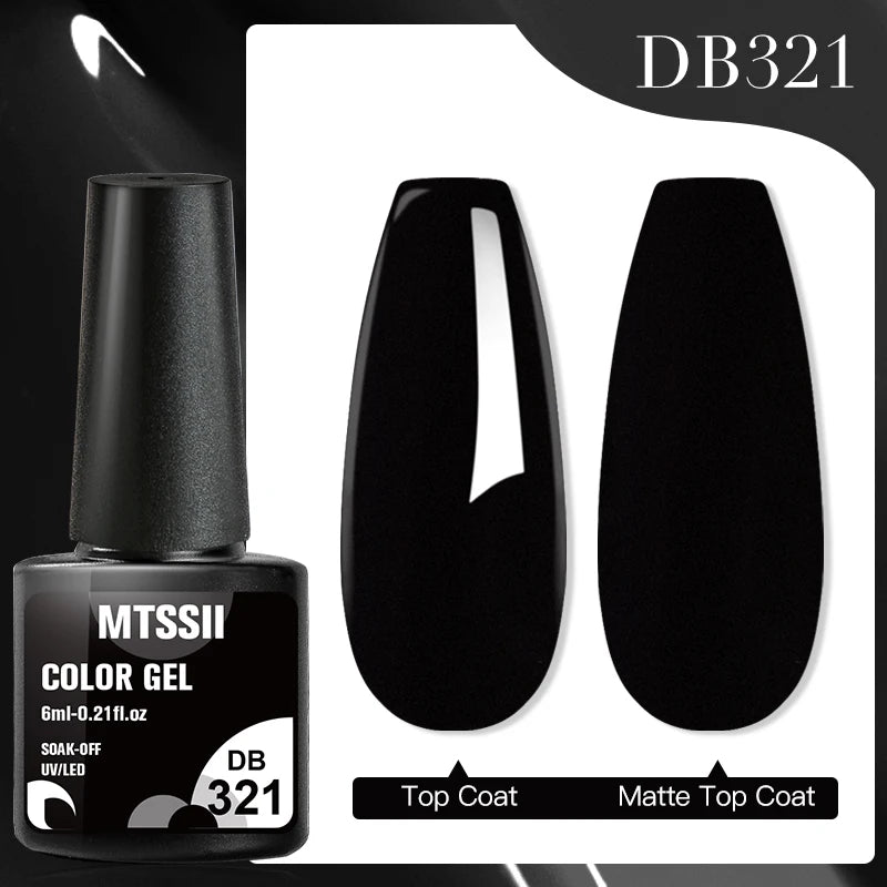 Mtssii 7ml Glitter Rubber Base Gel Polish Gold Sequins Pink White Base Gel Top Coat Soak Off UV LED Nail Art Varnish Manicure