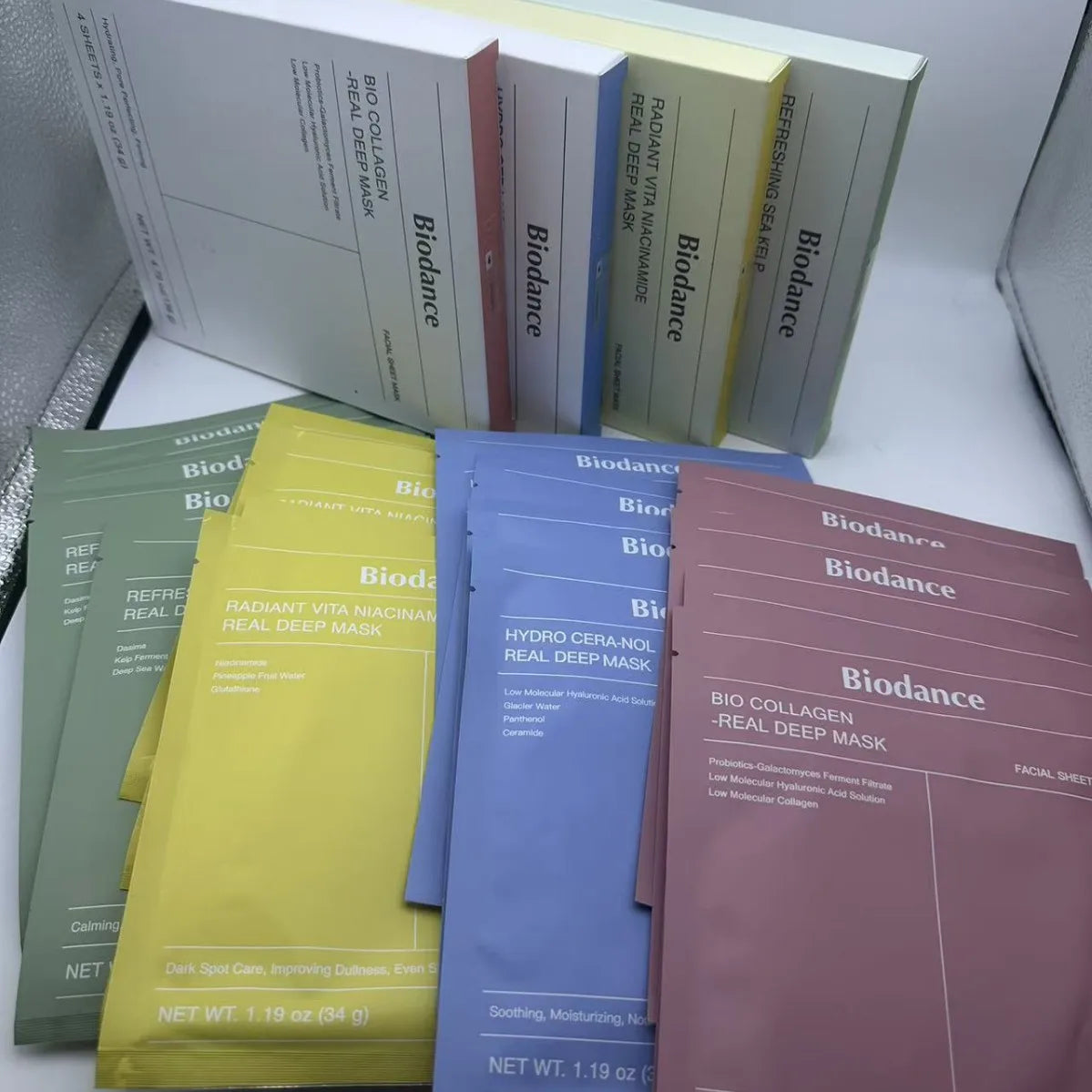 Korean Collagen Ampoule Serum Moisturizing Brightening Face Mask Gel Toner Cotton Pads Firming Gentle And Non-Irritating Skin Ca