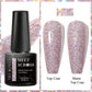 MEET ACROSS 7ml Black White Red Gel Nail Polish Glitter Semi Permanent Nail Supplies Gel Vernis for All-Season Nails Design