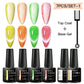 MEET ACROSS 7Pcs/Set Cat Magic Magnetic Gel Nail Polish Sparking Semi-Transparent Sea Blue Effect Soak Off UV Gel Varnish Kit
