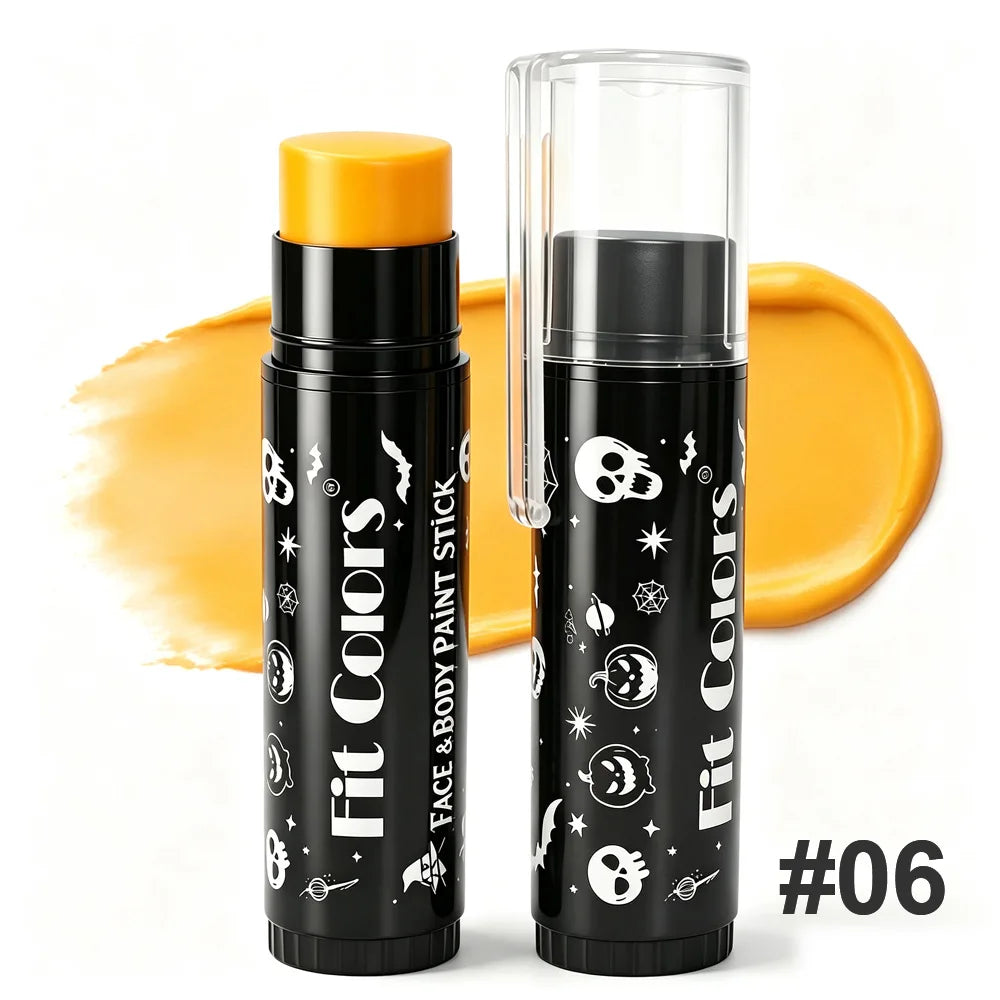 14 Colors Face & Body Paint Stick Halloween Cream Makeup Crayon Highly Pigmented Full Coverage Face Painting for Party Cosplay