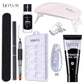 LILYCUTE Nail Gel Set 6W LED Lamp Full Manicure Set Vernis Semi Permanent Quick Extension Nail Kit Gel Set For Nails Tool Kit