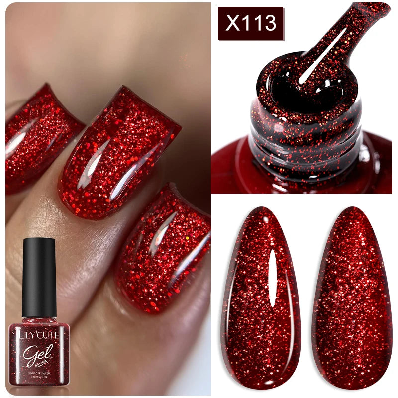 LILYCUTE 5ML Metallic Painting Liner Gel Nail Polish Super Bright Gold Silver Mirror Drawing Gel Semi Permanent Line French Nail