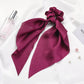 2023 Fashion Print Chiffon Long Ribbon Scrunchies Women Girls Ponytail Scarf Elastic Hair Bands Ties Hair Accessories Wholesale